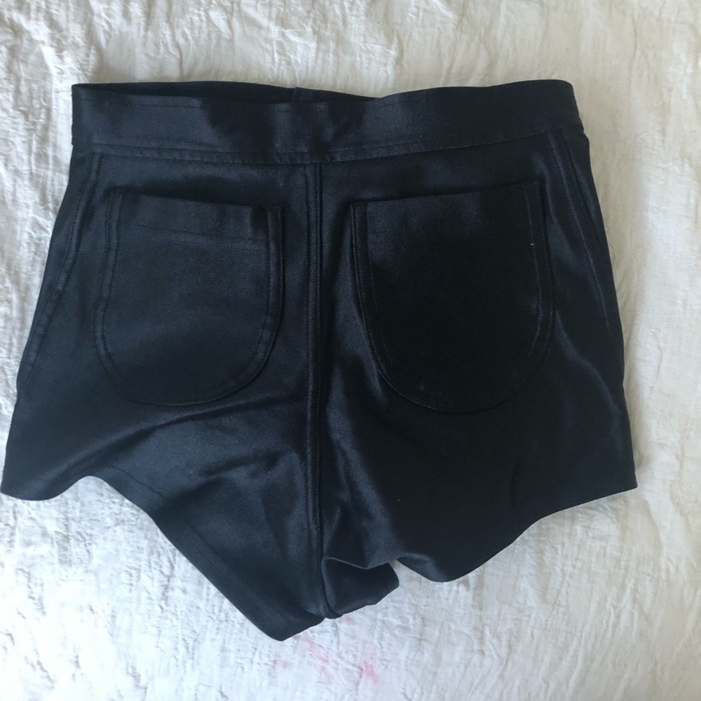 Black disco shorts